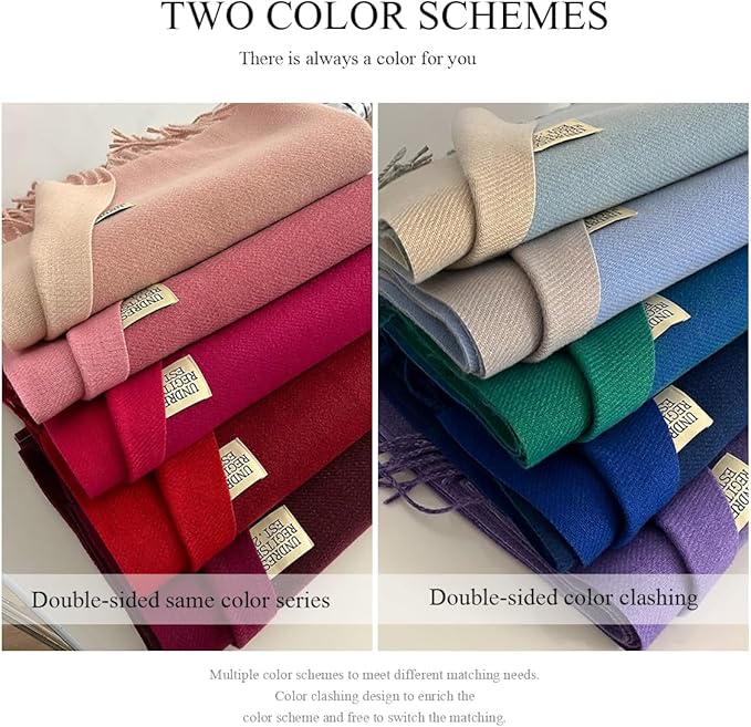Luxury Cashmere Winter Scarf Soft Warm Shawl Wrap