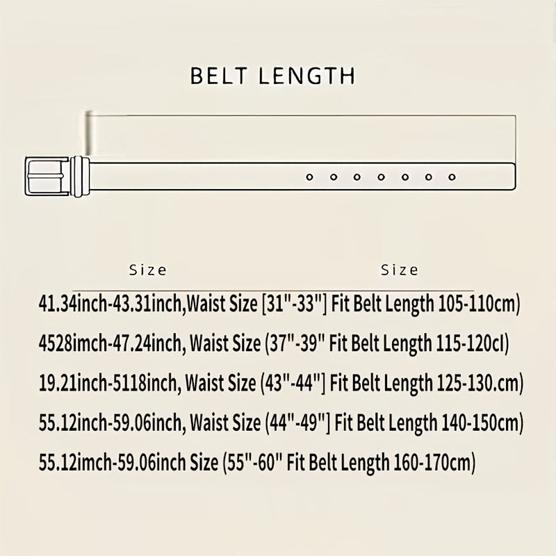 Mens Genuine Leather Belt Black Elegant Casual Alloy Buckle