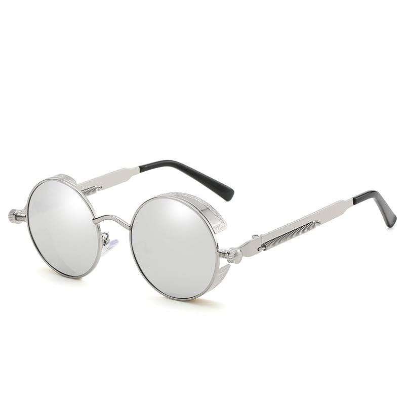Retro Round Steampunk Sunglasses Polarized UV400 Vintage Unisex Eyewear