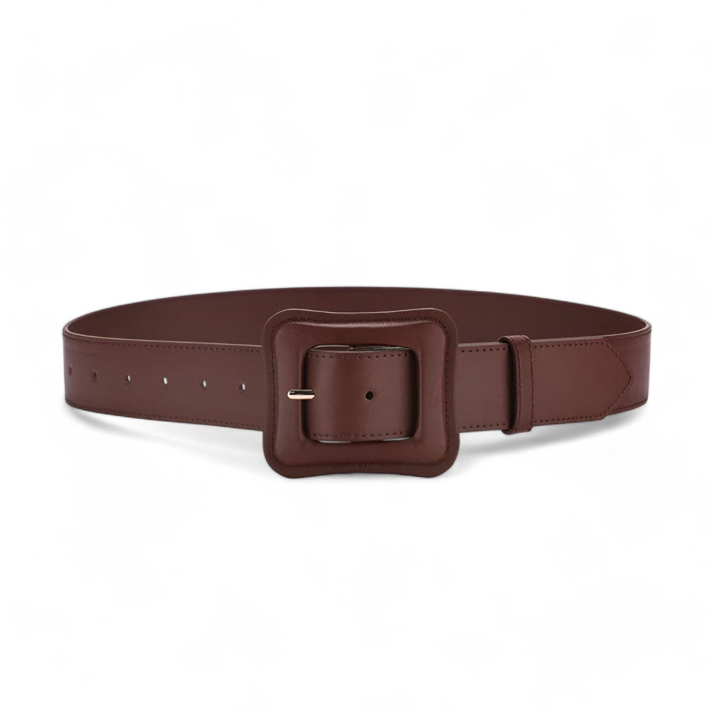Wide Vintage Leather Waist Belt Adjustable Fashion Dress Belt