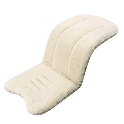 Baby Pushchair Seat Mat – Soft Cotton Cushion with Faux Fur, Universal Fit