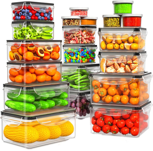 40-Piece Airtight Food Storage Container Set with Lids for Meal Prep and Organization