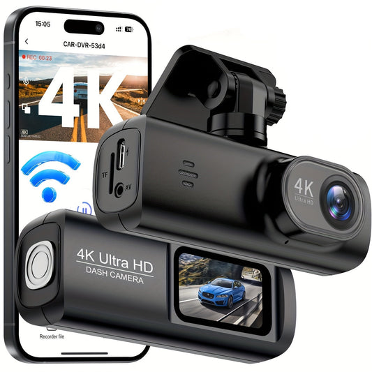 4K Ultra HD Dash Cam Car Camera with 170 Wide Angle Night Vision and WiFi App Control