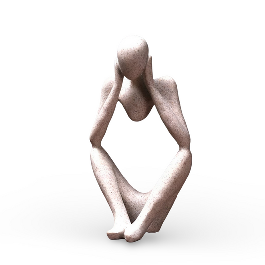 Abstract Thinker Resin Sculpture Modern Home Office Decor Contemplative Art Figurine
