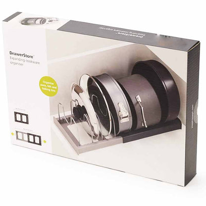 Adjustable Pot Rack Kitchen Organizer Space Saving Pan Holder