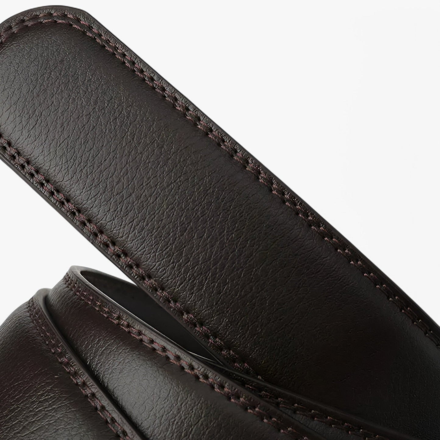 Automatic Buckle Leather Belt Mens Business Casual Waist Strap