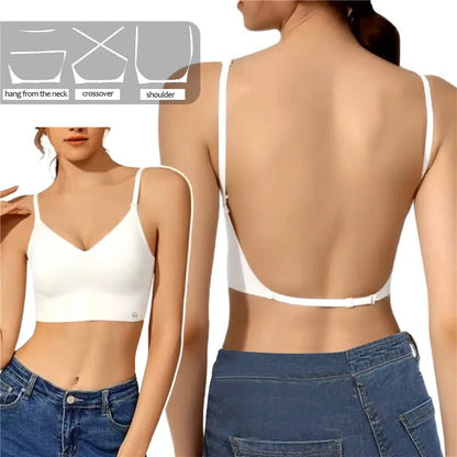 Backless Push Up Bra Seamless Invisible Support Bralette