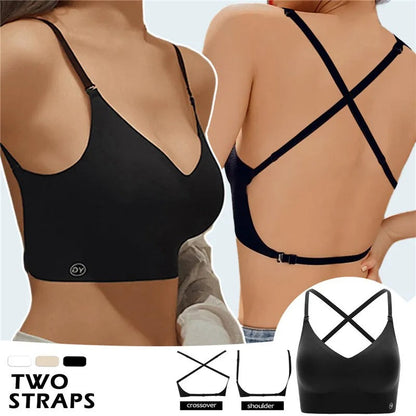 Backless Push Up Bra Seamless Invisible Support Bralette