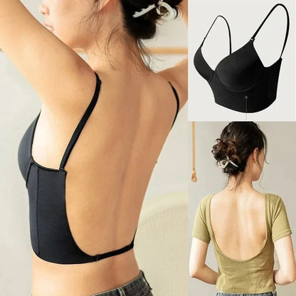 Backless Push Up Bra Seamless Invisible Support Bralette