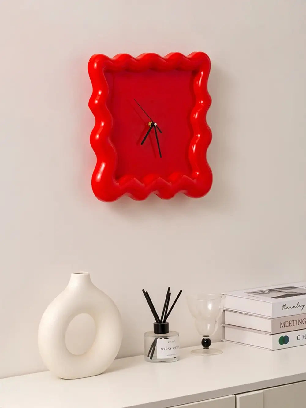 Biscuit Shape Wall Clock Modern Silent Decorative Clock