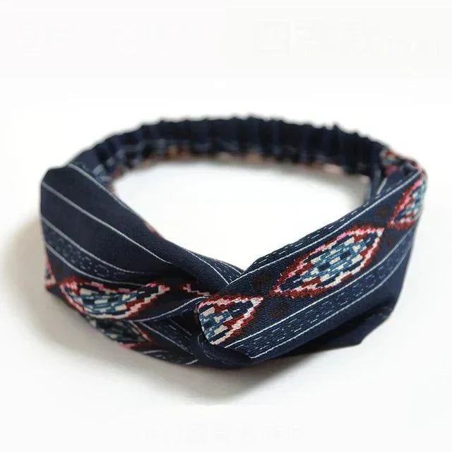 Bohemian Print Headband Vintage Cotton Hair Bandana