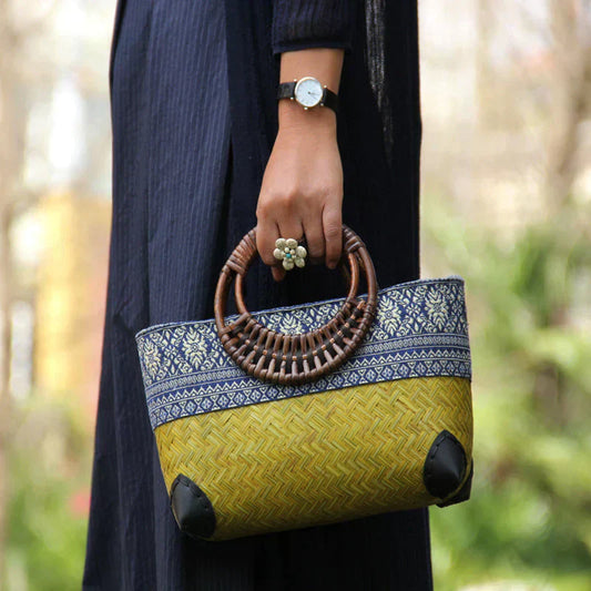 Bohemian Straw Shoulder Bag Handmade Beach Crossbody Tote