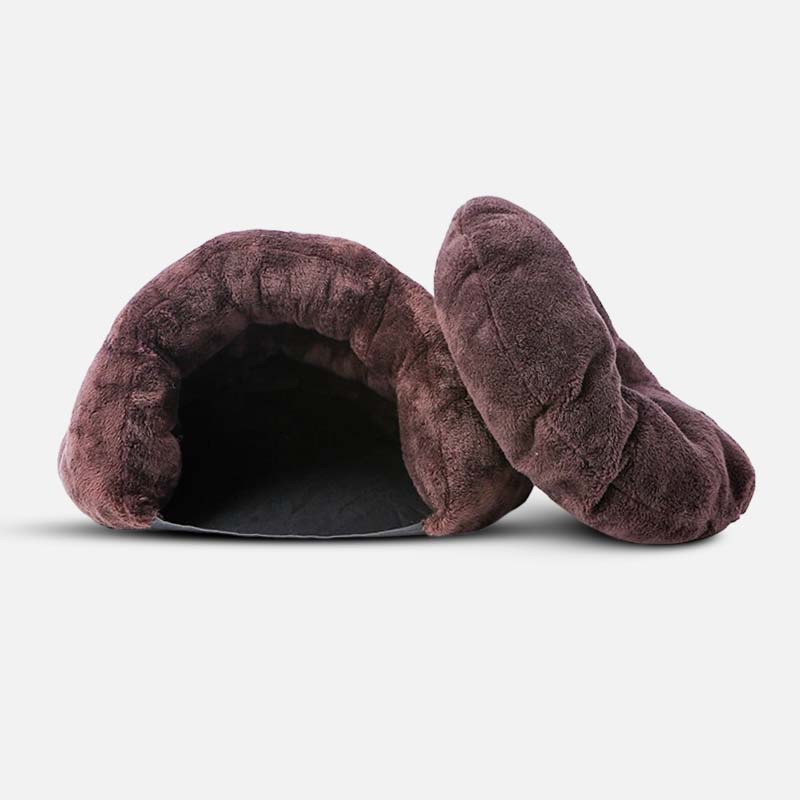 Calming Cave Dog Bed Anti Anxiety Soft Plush Enclosed Pet Bed