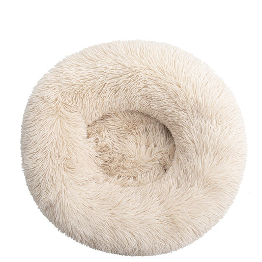 Calming Donut Dog Bed Plush Pet Cushion Nest
