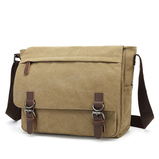 Canvas Shoulder Bag Crossbody Messenger Everyday Travel Bag