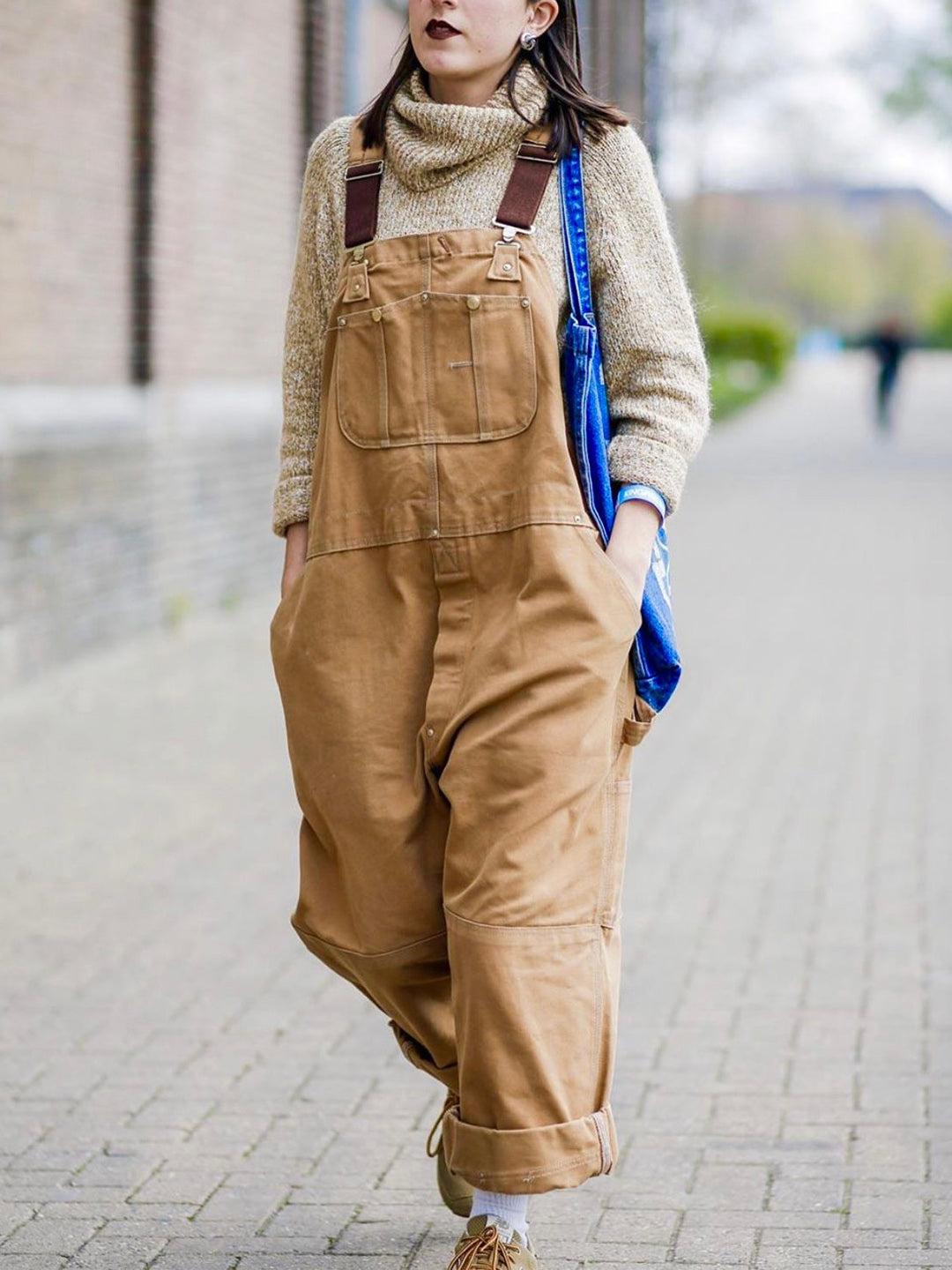 Canvas Work Overalls Mens Utility Dungarees Adjustable Bib Pants