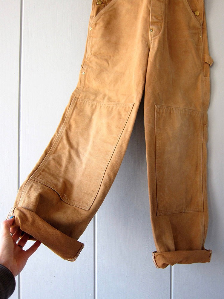 Canvas Work Overalls Mens Utility Dungarees Adjustable Bib Pants