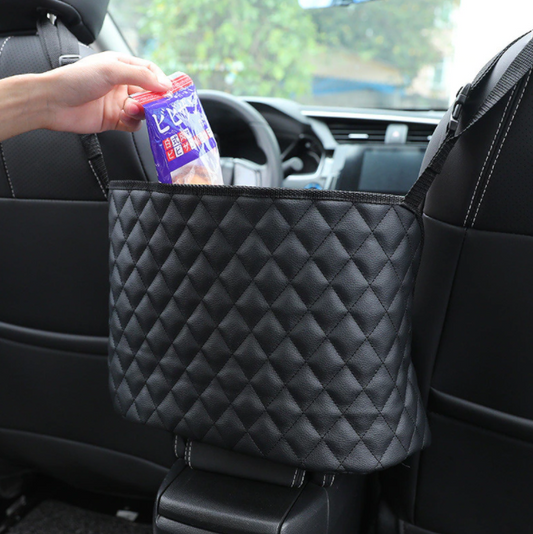 Car Seat Gap Organizer Leather Car Storage Bag Between Seats Console Organizer
