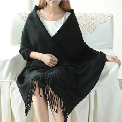 Cashmere Winter Scarf Soft Warm Plaid Womens Fashion Shawl