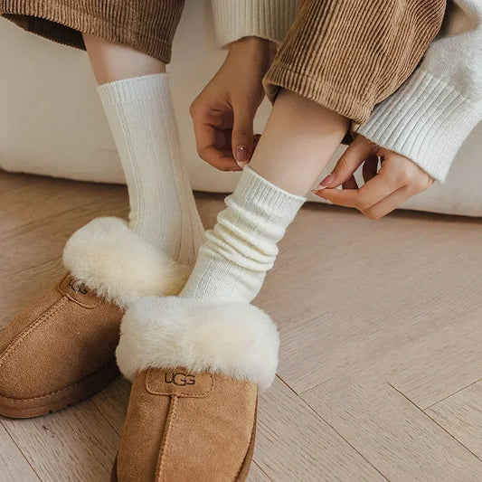 Cashmere Wool Winter Socks Soft Thermal Crew Socks for Men and Women