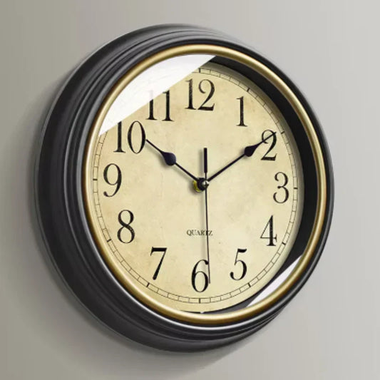 Classic Brown Wall Clock Vintage Decorative Home Timepiece
