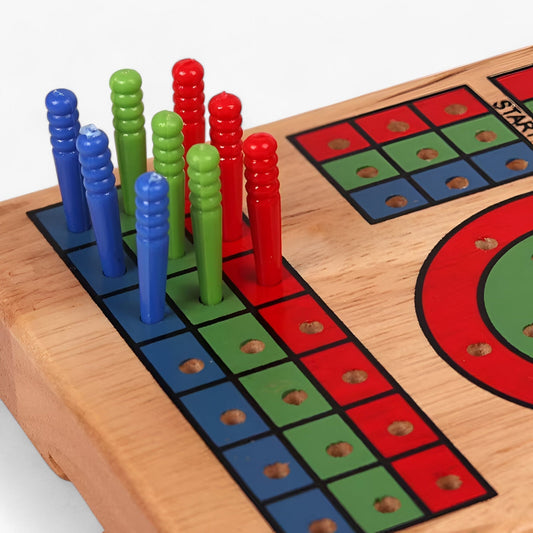 Classic Wooden Cribbage Board Game Three Track Set