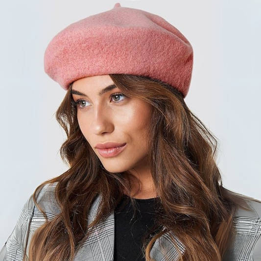 Classic Wool Beret Hat French Style Winter Fashion Cap
