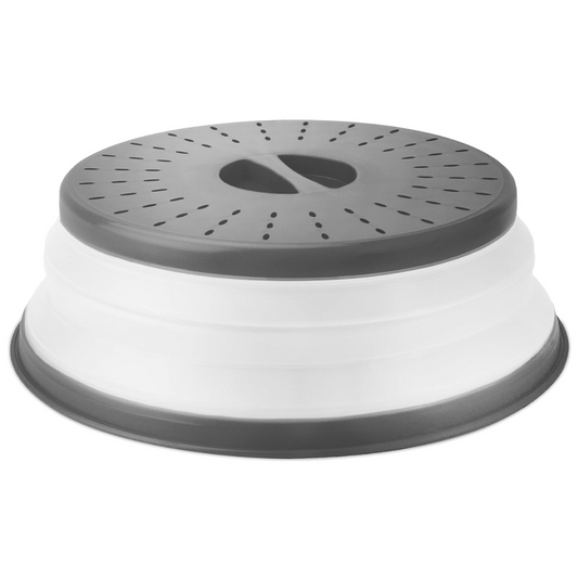 Collapsible Silicone Microwave Splash Cover – Spill-Proof Food Lid for Plates and Bowls