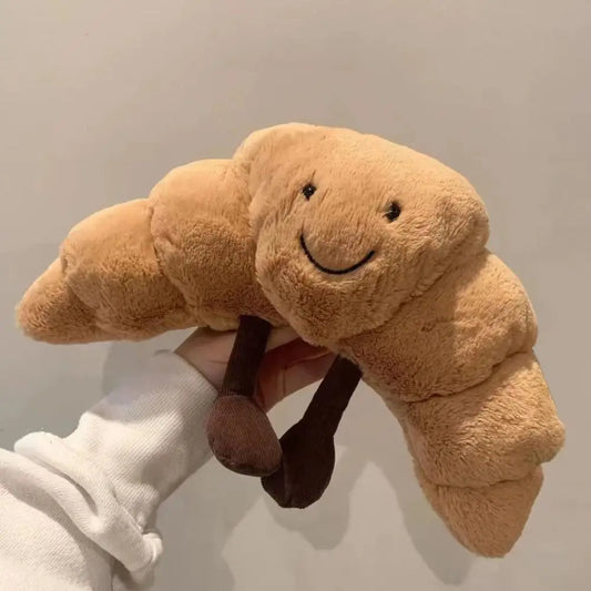 Croissant Plush Pillow Smiling Bread Cushion Soft Toy