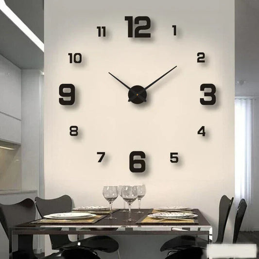 DIY Wall Clock Large Decorative Modern Creative Home Decor Clock
