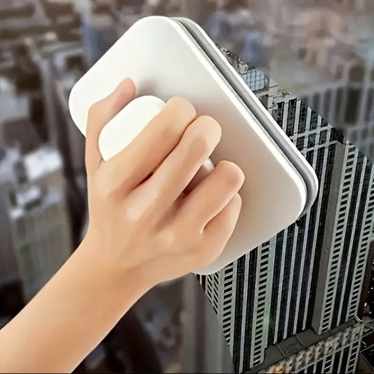 Double-Sided Magnetic Window Cleaner with Safety Rope for Streak-Free Glass