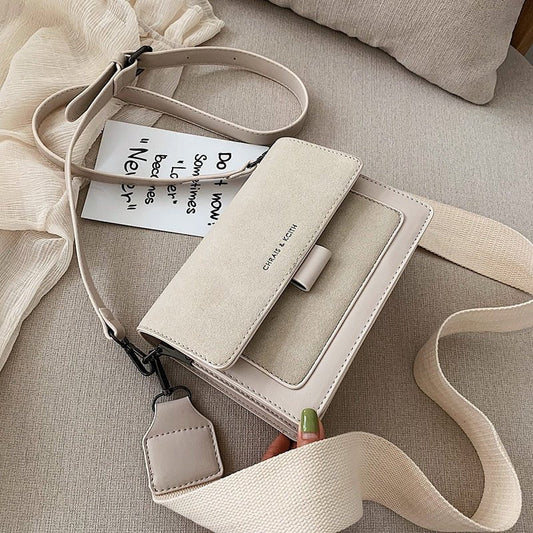 Elegant Crossbody Shoulder Bag Triple Compartment Purse