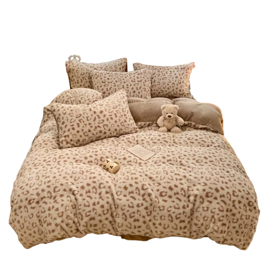 Faux Rabbit Fur Bedding Set Warm Plush Comfort