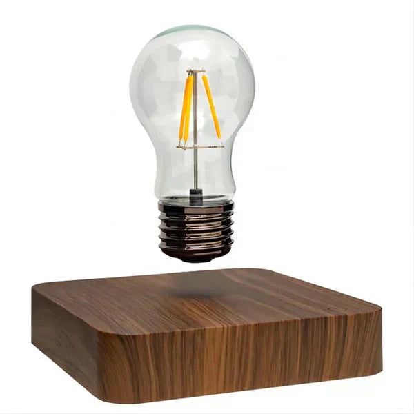 Floating Light Bulb Lamp Magnetic Levitating Lamp With Wooden Base LED Table Lamp