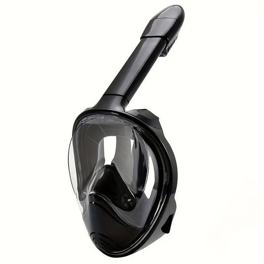 Full Face Snorkel Mask Panoramic View Anti Fog Breathing System Camera Mount