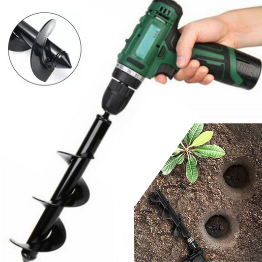 Garden Soil Auger Drill Bit Heavy Duty Planting Hole Digger Attachment Tool