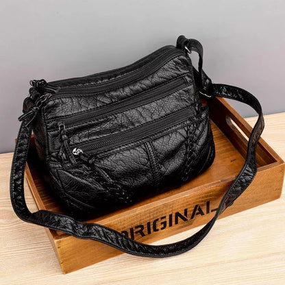 Genuine Leather Shoulder Bag Soft Crossbody Everyday Handbag