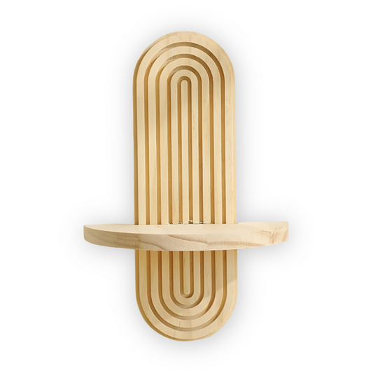 Geometric Wooden Wall Shelf Floating Display Storage Rack
