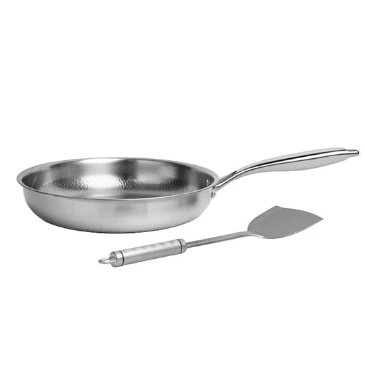 Hammered Titanium Cooking Pan Kitchen Cookware Set Durable Frying Pot