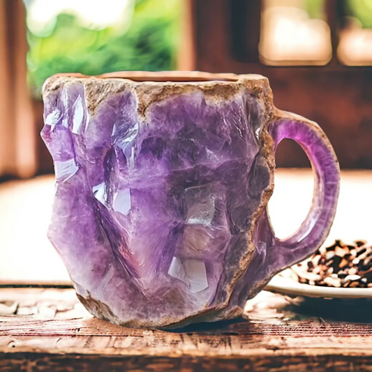 Handcrafted Resin Stone Texture Coffee Mug