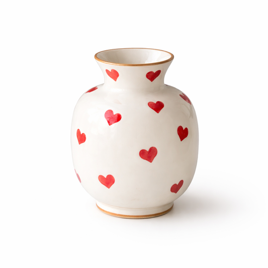 Heart Shape Ceramic Bud Vase Decorative Flower Holder