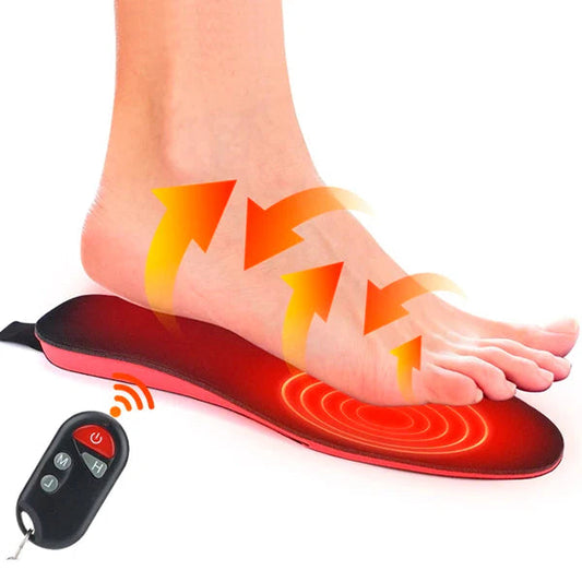 Heated Insoles Rechargeable With Remote Control 3 Heat Levels Warm Shoe Inserts