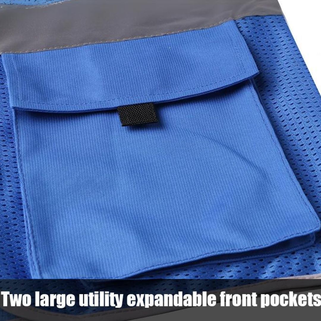 High Visibility Safety Vest Reflective Workwear Lightweight Utility Vest