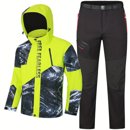 Insulated Ski Bib Suit Waterproof Snowboard Jacket Snow Pants Set