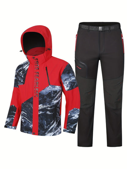 Insulated Ski Bib Suit Waterproof Snowboard Jacket Snow Pants Set