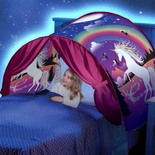 Kids Bed Tent Pop Up Sleep Canopy Play Shelter