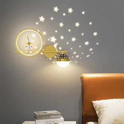 Kids Wall Lamp Soft Warm LED Night Light Childrens Bedroom Wall Light Decorative