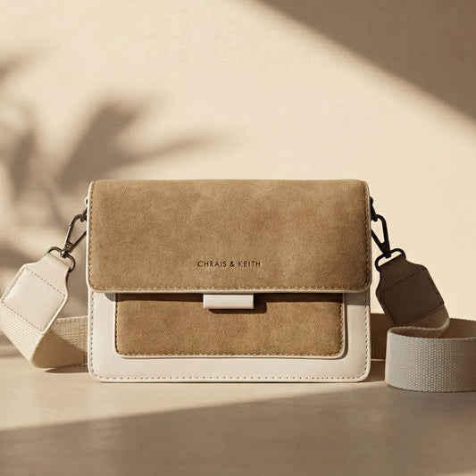 Kristel Crossbody Bag with Flip Closure and Adjustable Strap