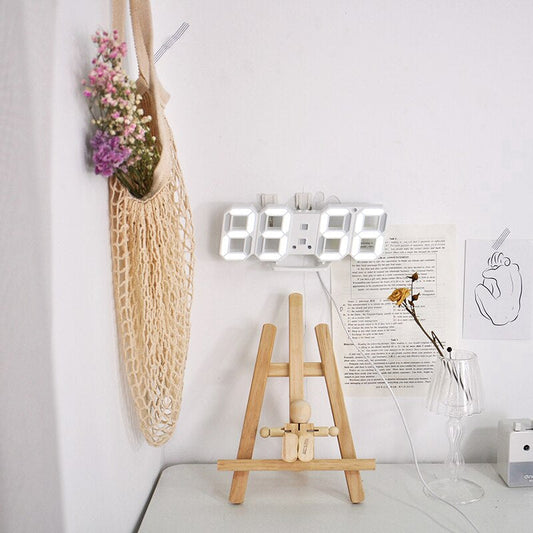 LED Digital Wall Clock Temperature Alarm Display Clock