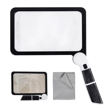 LED Magnifying Glass 5X Handheld Reading Magnifier